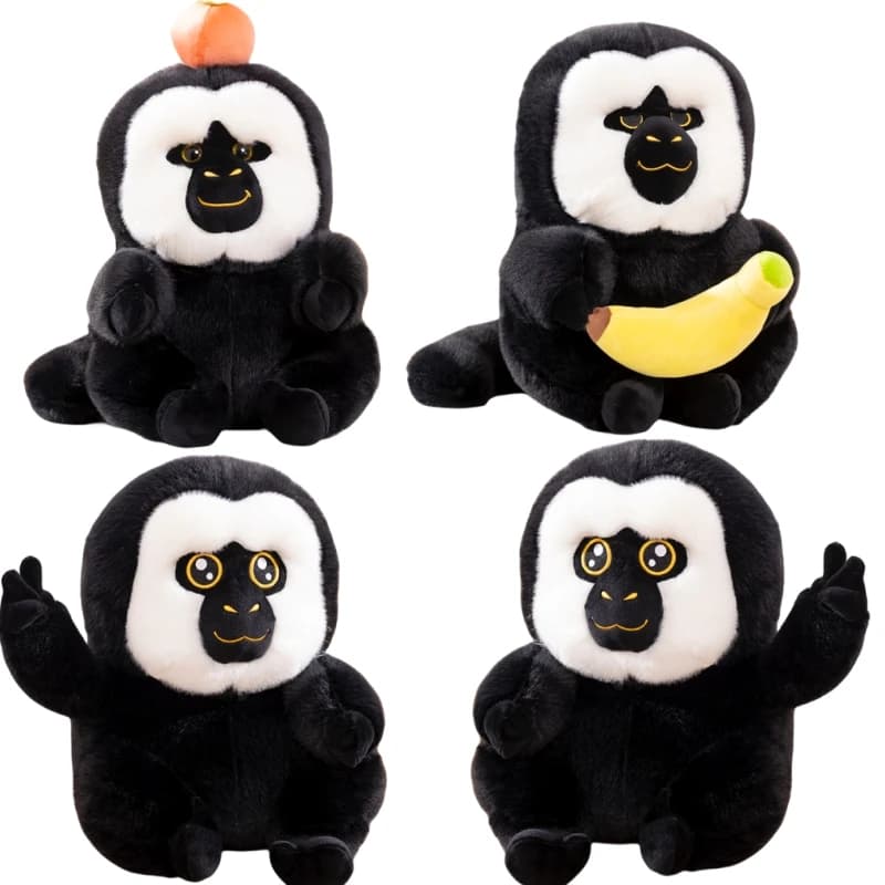 Cartoon 25/35cm scimmia peluche frutta morbido cuscino peluche Kawaii bianco-face Saki Home Decor bambole ragazze regali di compleanno