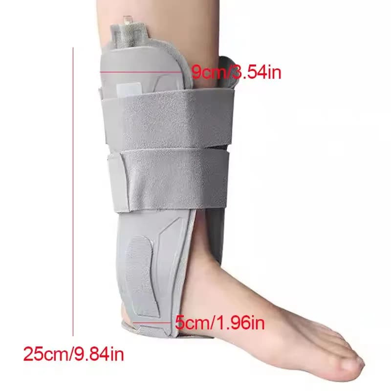 Tutore per caviglia gonfiabile doppio medicale - Stabilizzatore rigido per stiramenti, tendinite, supporto per gessi e protezione da infortuni Unisex