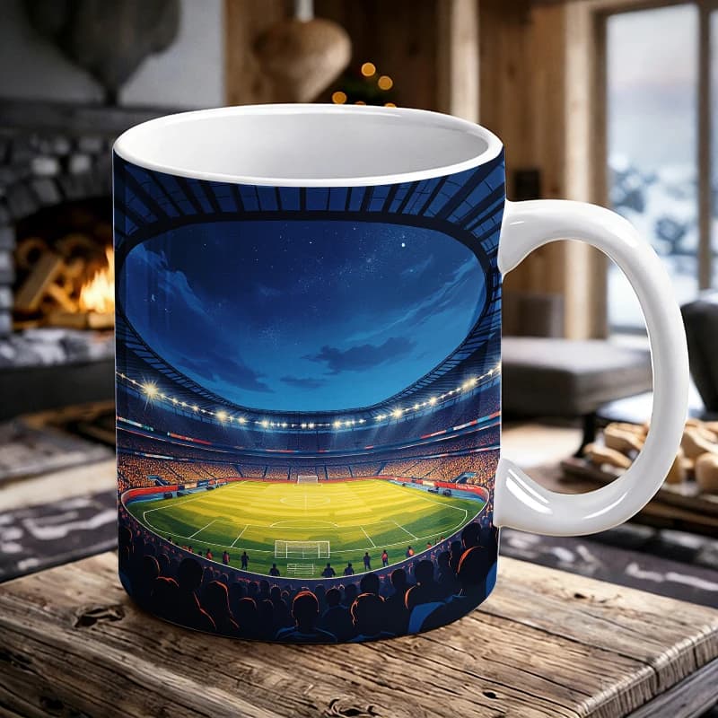 Tazza da stadio di calcio con funzione apribottiglie dell'evento calcistico principale del 2026