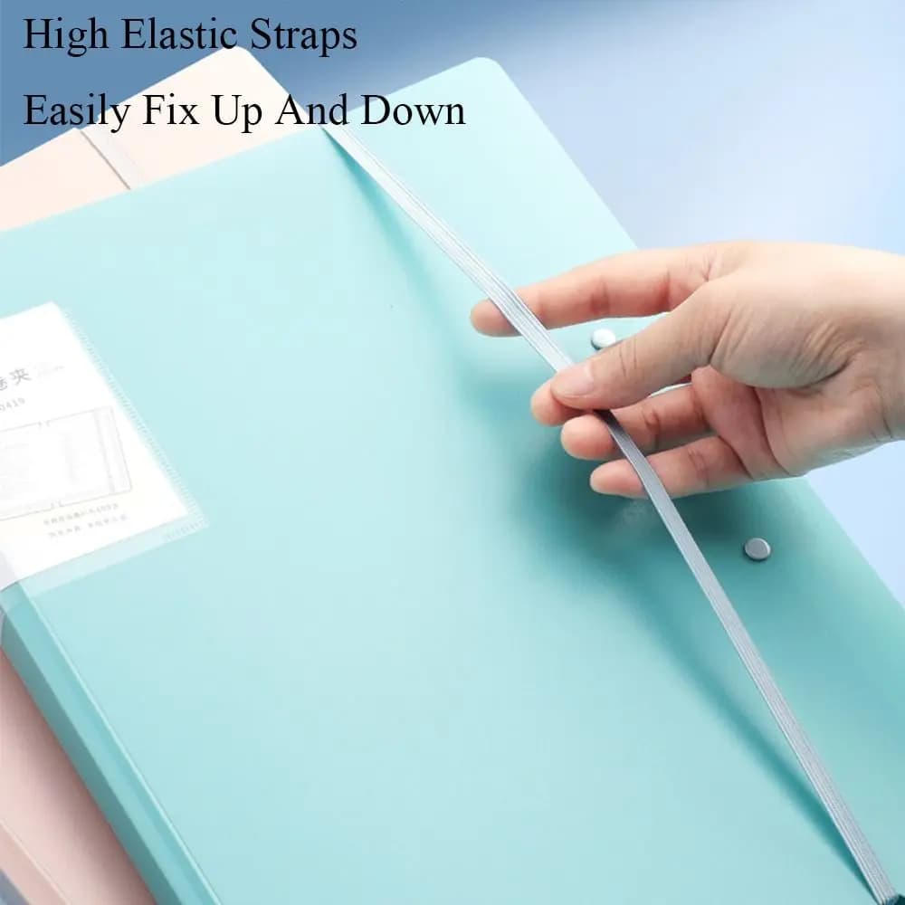 Cartella Portadocumenti A3 Portatile Multifunzione con Cinghia, Organizer Classificatore Impermeabile con Blocco per Appunti per Scuola e Ufficio