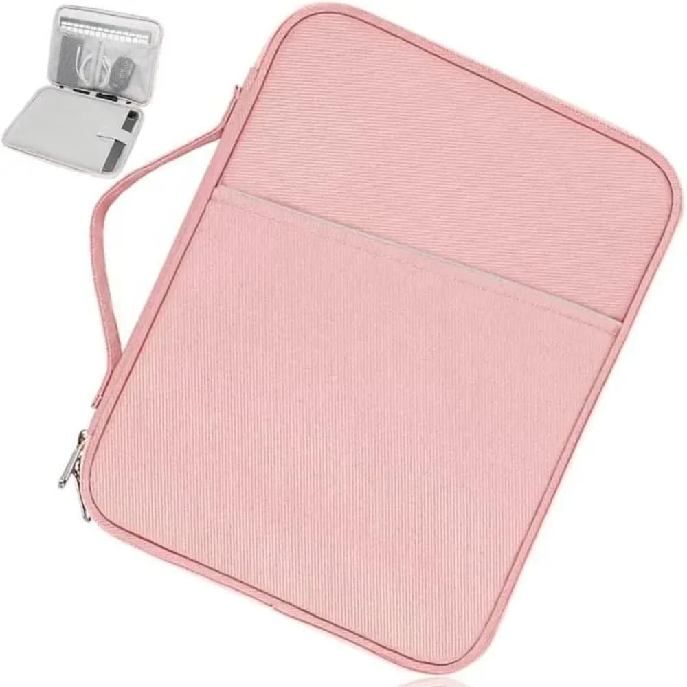 TOFON Borsa a tracolla per tablet da 11-12,9 pollici per donna, per iPad, laptop XiaoMi, borsa impermeabile Samsung, custodia da trasporto con tasca (rosa)