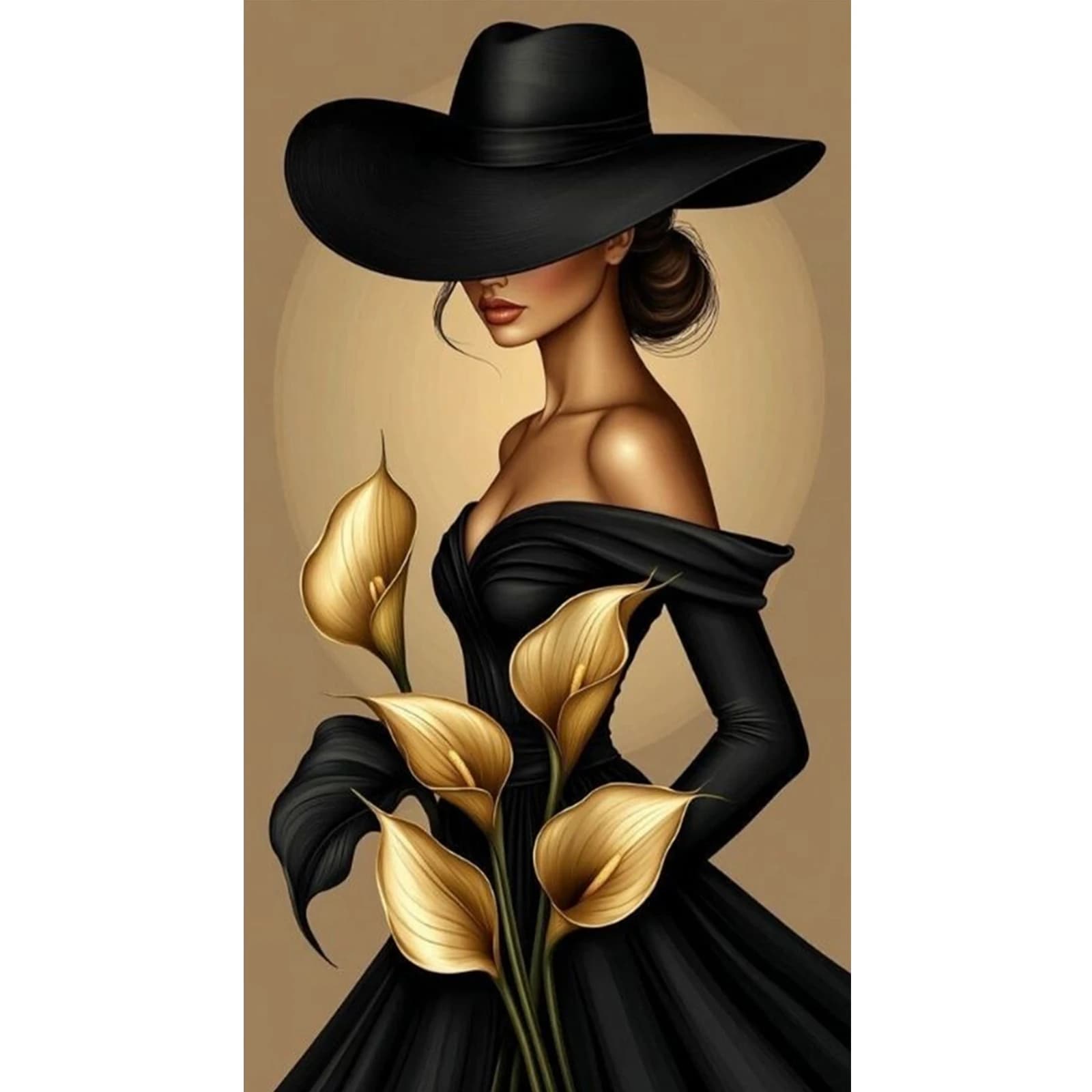 Elegant Woman Full 11CT 3 Strands DIY Stamped Printed Cross-Stitch Kits Large Size 40x70cm Embroidery Needlepoint Starter Kits