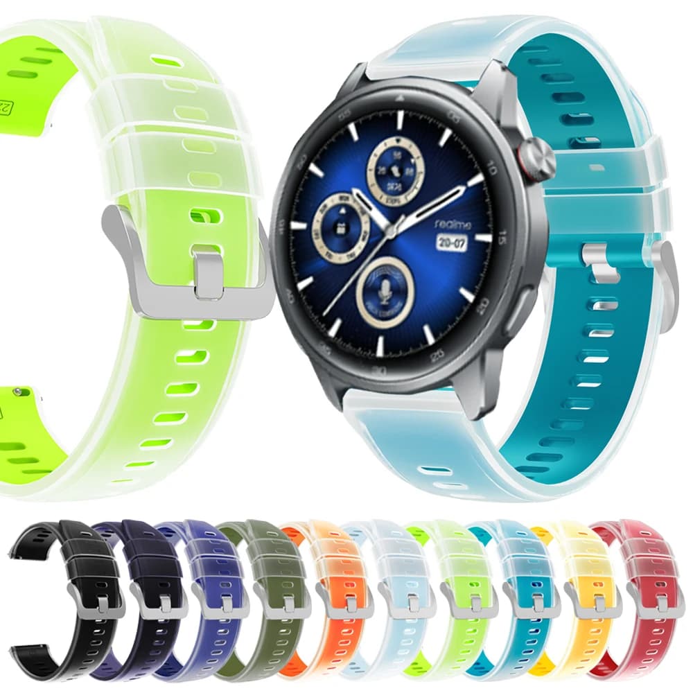22mm Smartwatch Replace Bracelet For Realme Watch S 2 3 Pro Sports Strap Accessories For Realme Watch S2 Silicone Soft Watchband