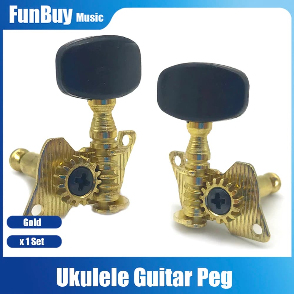 4 pezzi Ukulele Tuning Peg tuner teste di macchine sinistra destra per Ukulele Hawaii accessorio per chitarra 2R2L/4R/4L oro