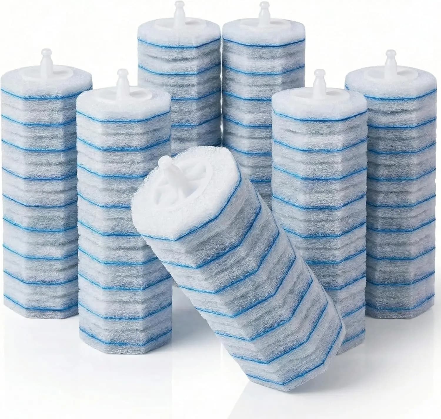 50 Ricariche Monouso per Spazzole WC, Schiuma Istantanea per Pulizia Profonda, Compatibili con Spazzole Standard