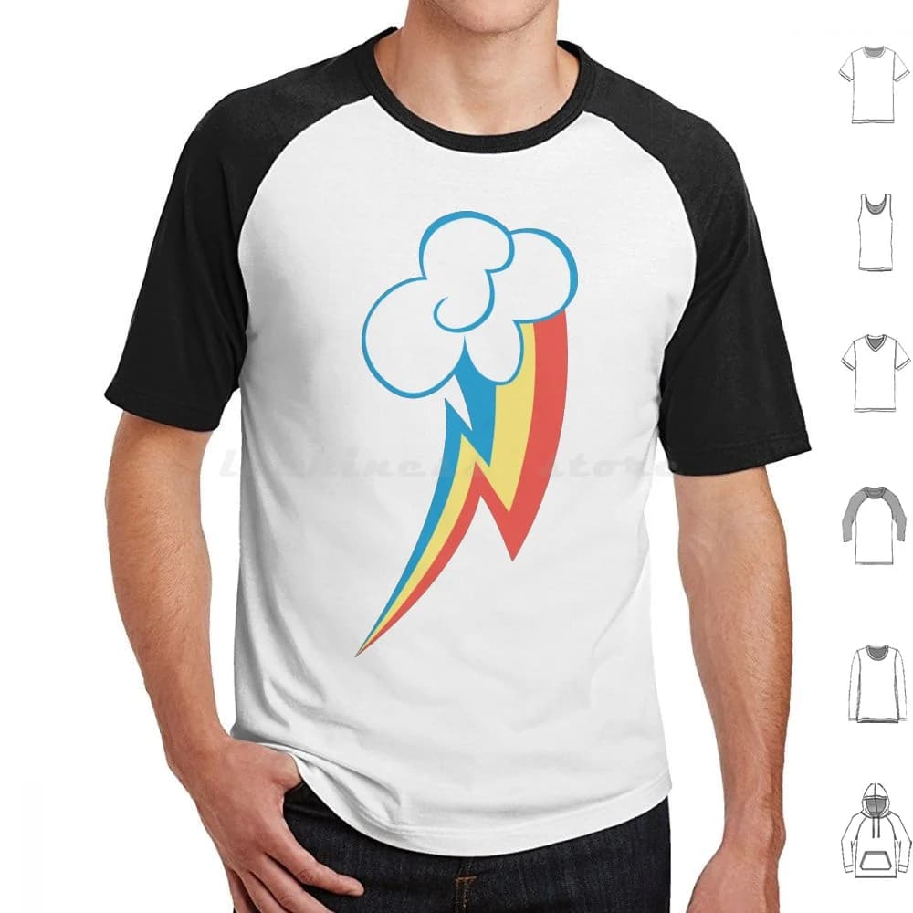 Maglietta Rainbow Dash Cm uomo donna bambini 6xl Mlp Fim Brony Rainbow Dash Cutie Mark