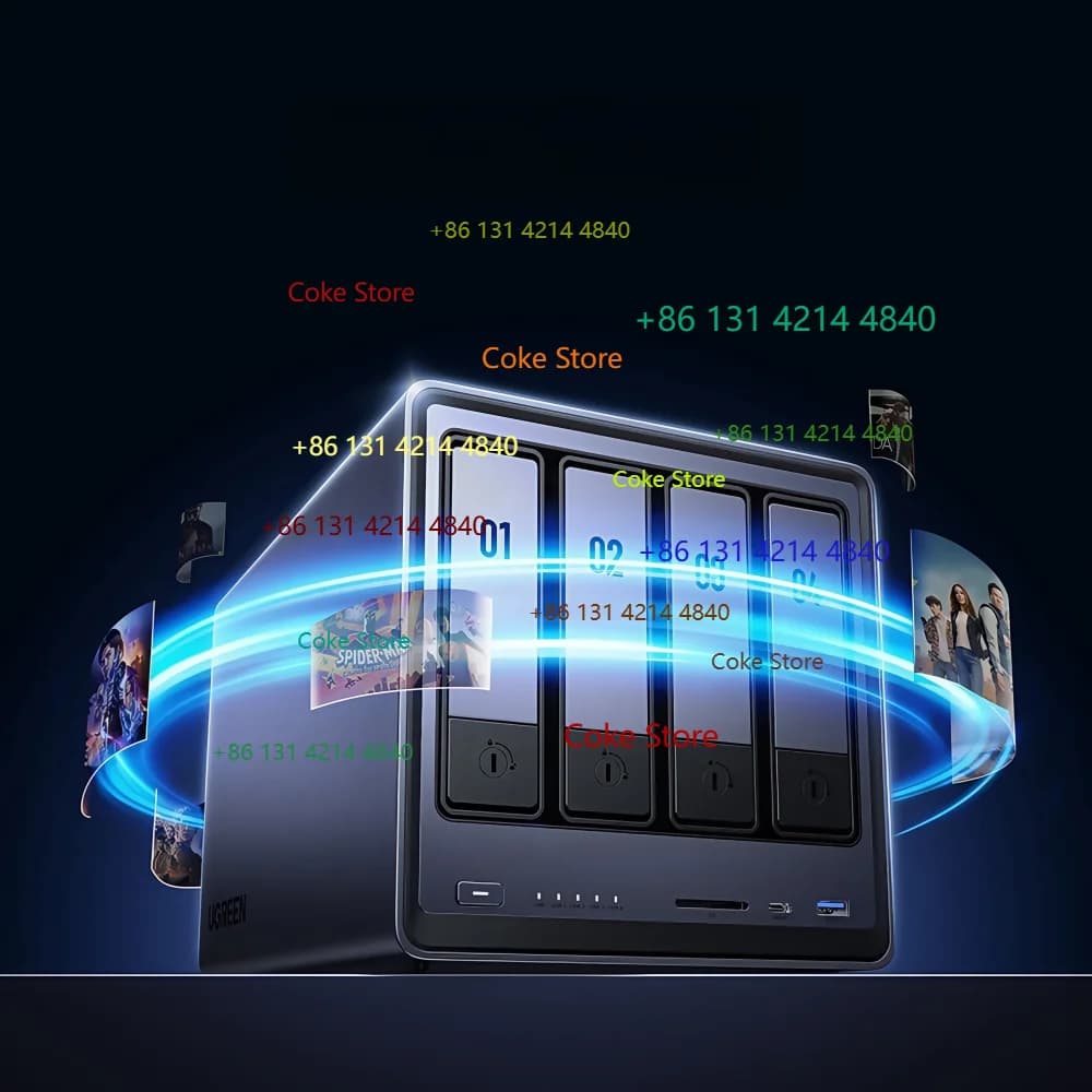 DXP4800 Plus NAS 8505 5 core 8 GB DDR5 4 alloggiamenti 136 TB HDD M.2 SSD 10 GbE Server di archiviazione di rete