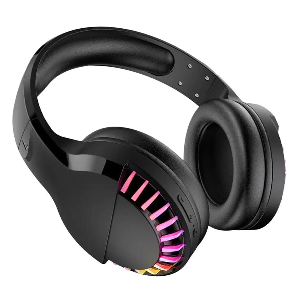 1Pcs Wireless Dual-Mode Rgb Gaming Headset Black Wrapped Earmuffs Stable Transmission Game Stereo Headphone for Phone