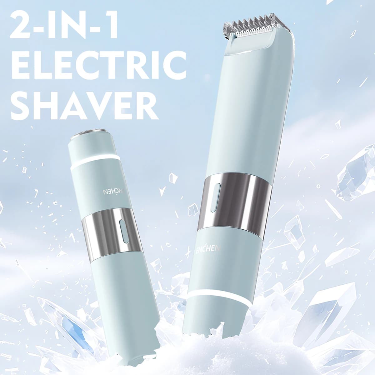ENCHEN A3 2-IN-1 Electric shaver for body hair and facial hair removal with durable blades and updated ceramic blade