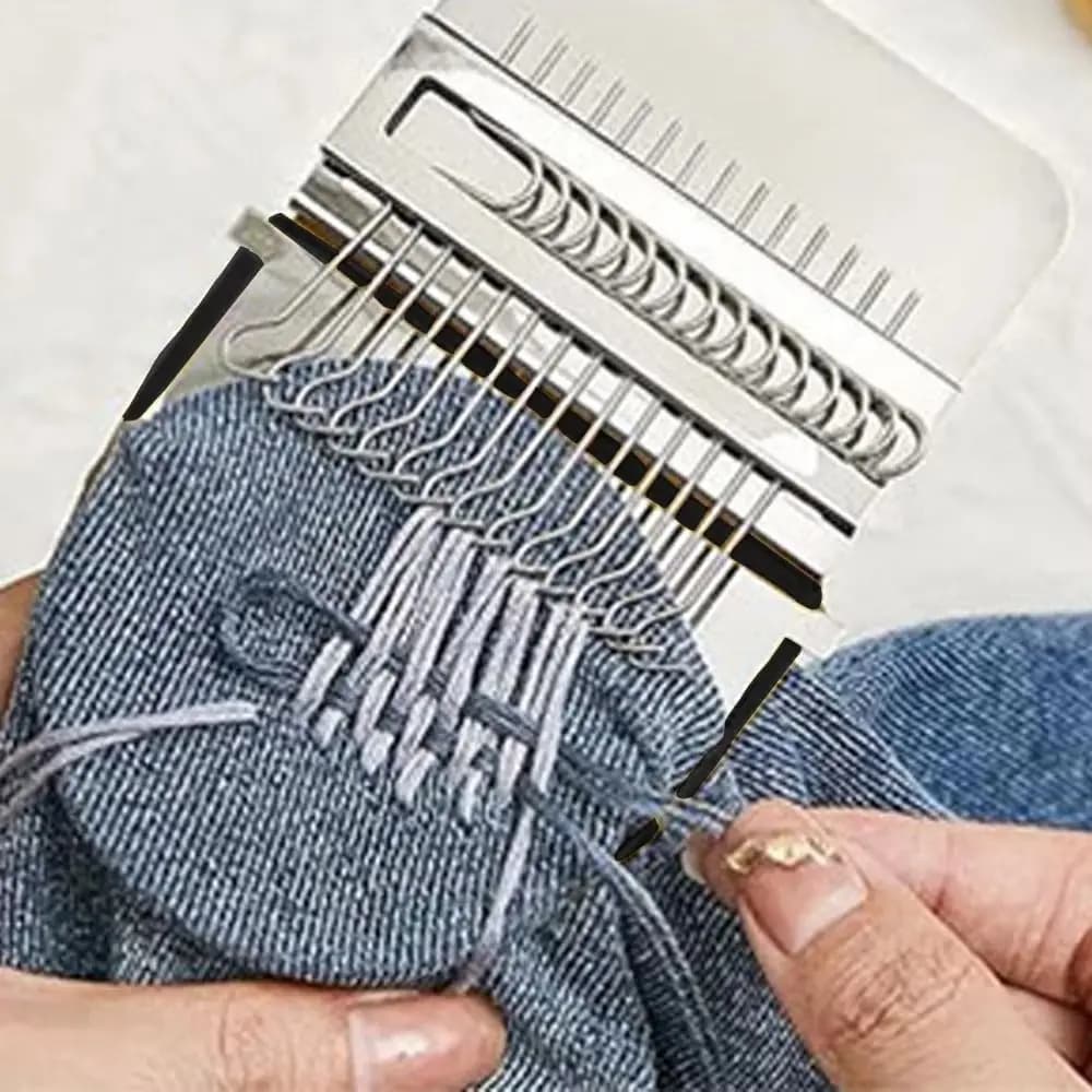 Wooden Frame Mini Loom Machine 12/14 Hook Mini Size Small Woven Machine DIY Handcrafts Metal Tool Small Looms Weaving Tool