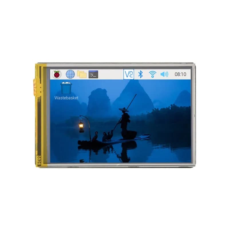 Waveshare Display LCD da 3,5 pollici per Raspberry Pi (G), Touchscreen Resistivo (G) per Raspberry Pi, Pannello IPS, Risoluzione 320×480, Processo Immersion Gold