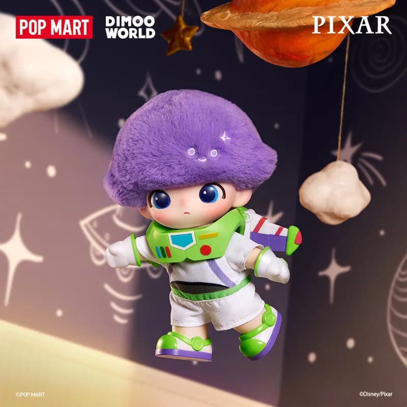 POP MART DIMOO WORLD PIXAR Series Vinyl Plush Pendant Blind Box Mystery Box Guess Bag Toys Doll Cute Anime Figure