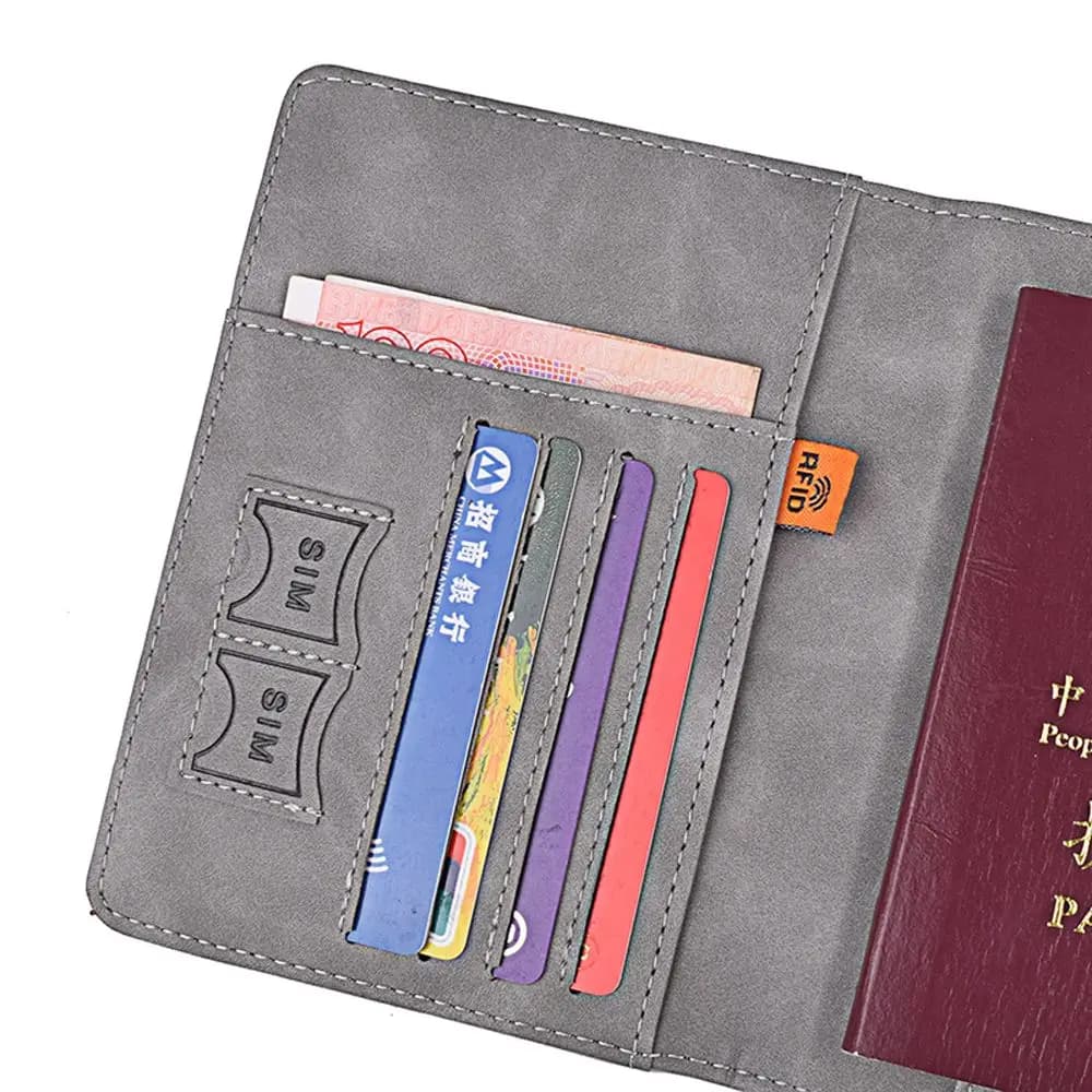 Accessori da viaggio per documenti Custodia per organizer per carte di credito ID Blocco RFID Porta passaporto Custodia per passaporto Custodia per passaporto Libro per passaporto