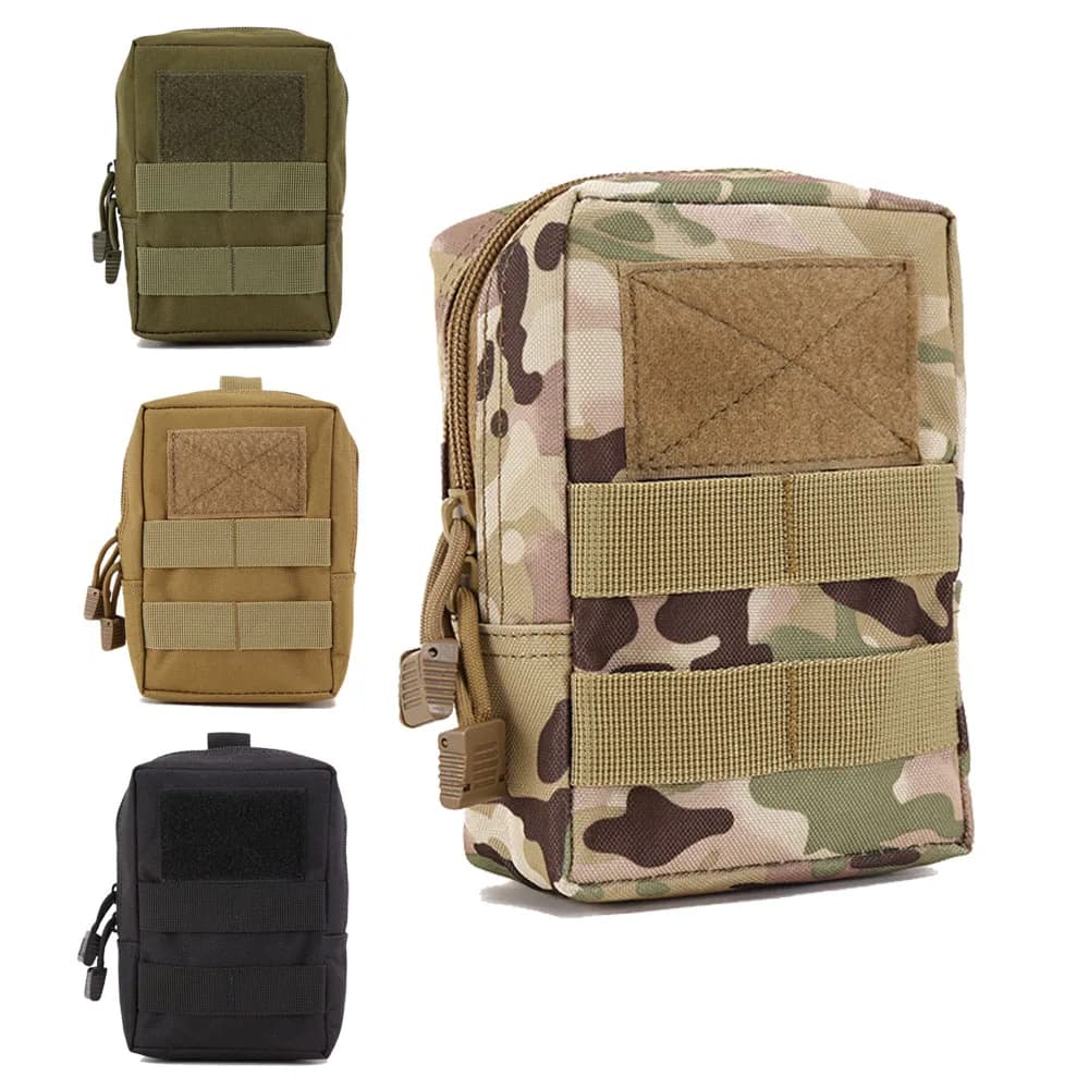 Mini Borsa Medica da Esterno con Sistema Molle, Tasca Tattica per Cintura, Portamonete per Campeggio e Caccia, Custodia per Strumenti di Sopravvivenza e Pronto Soccorso