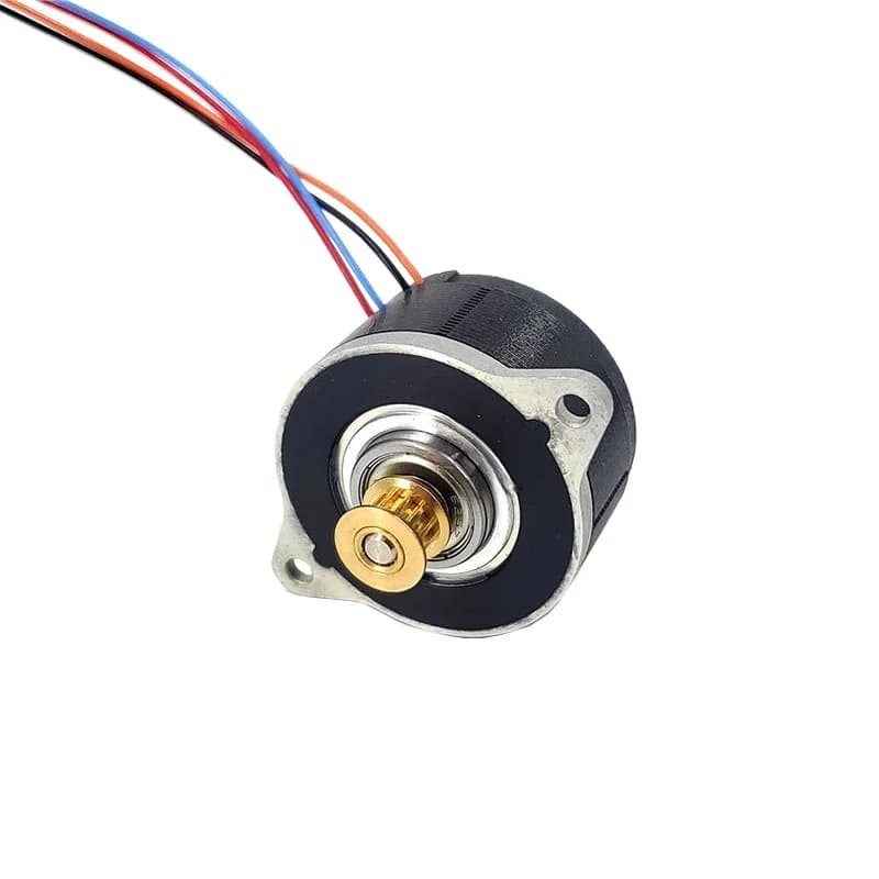 Motore Stepper Ibrido Rotondo Mini MOONS da 36mm, 0.9 Gradi, Micro Motore Stepper a 2 Fasi e 4 Fili con Ruota a Puleggia per Stampante 3D e Robot CNC