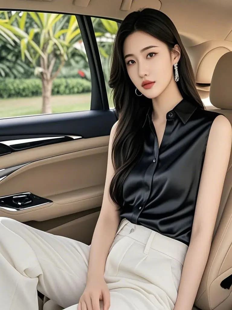 Silk irts Women's Summer Svel 2025 New Profional Chiffon Top Design Sensation High End Blouse Korean Sle S...