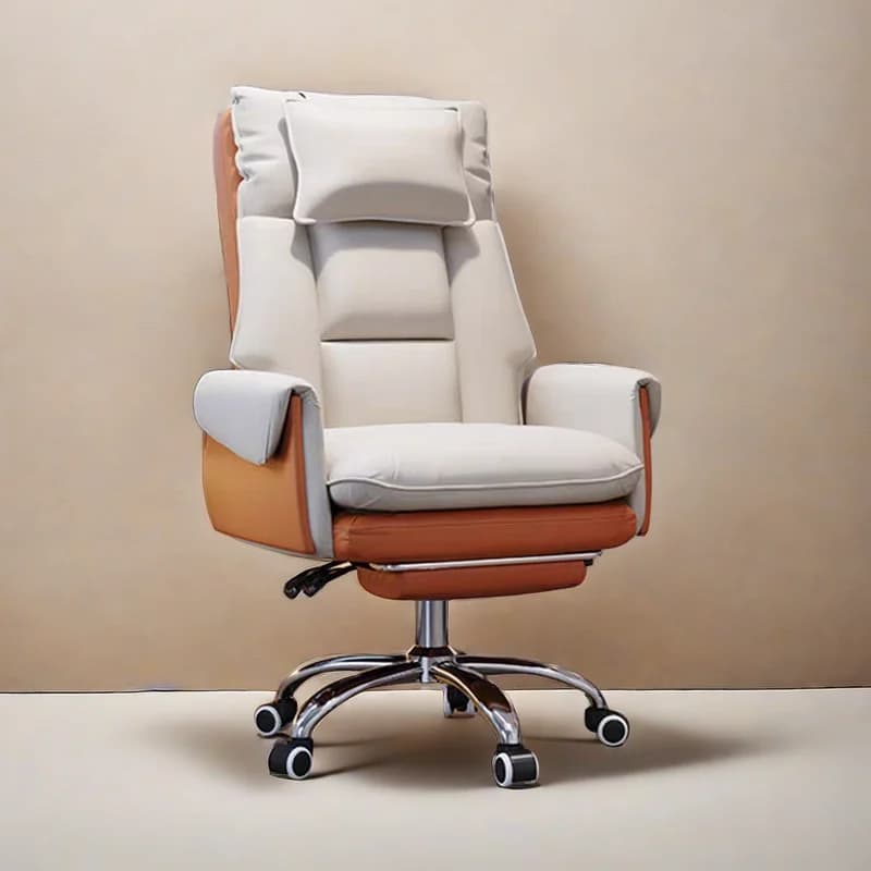 Poggiatesta Sedia da ufficio bianca Poggiagambe girevole Computer Comoda sedia da ufficio Mobile ergonomica Chaise De Bureau Mobili per la casa