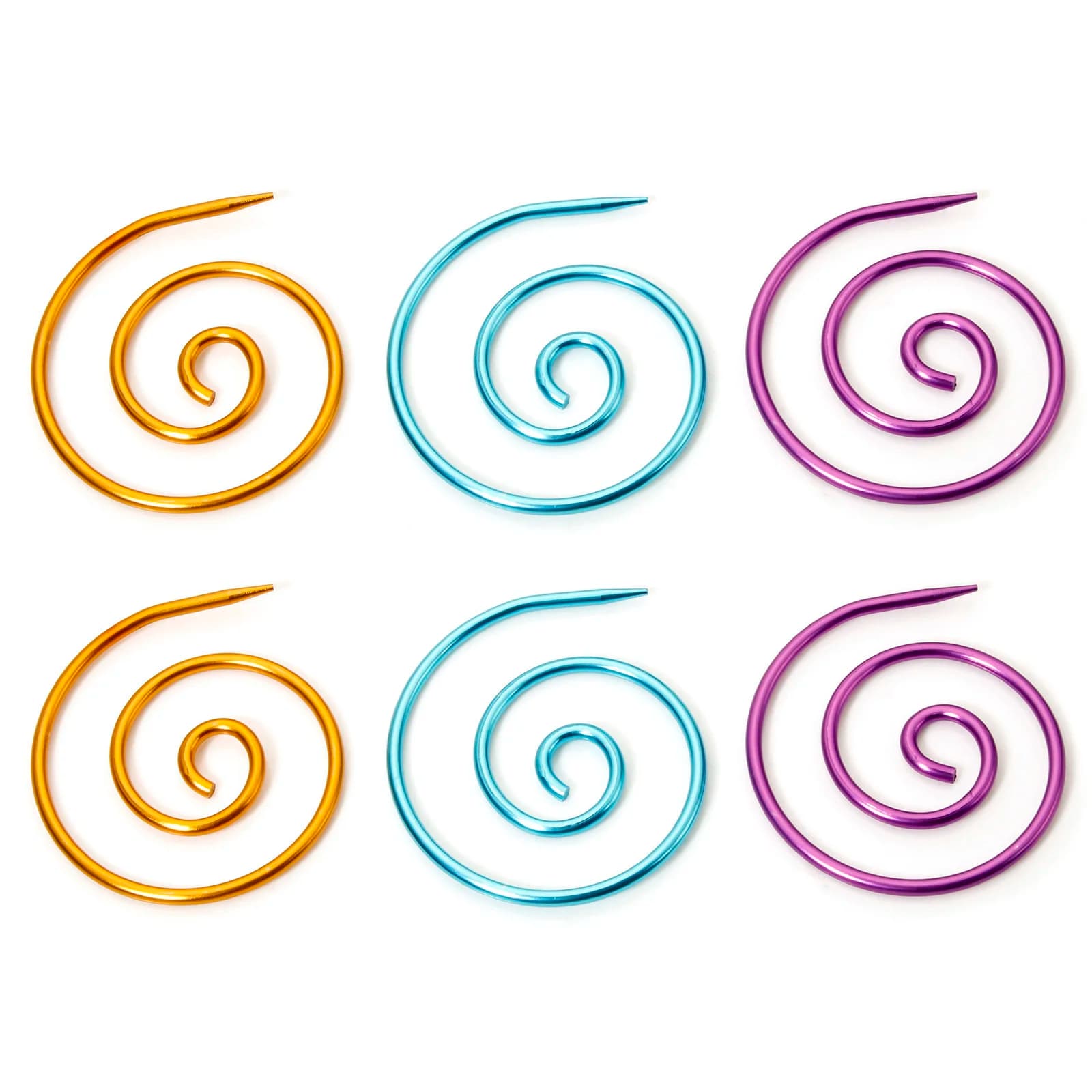 2 pezzi in lega multicolore ferri da maglia spirale cucito tessuto maglione scialle uncinetto pin piegato strumenti per maglieria fai da te accessori 5 cm x 4,4 cm