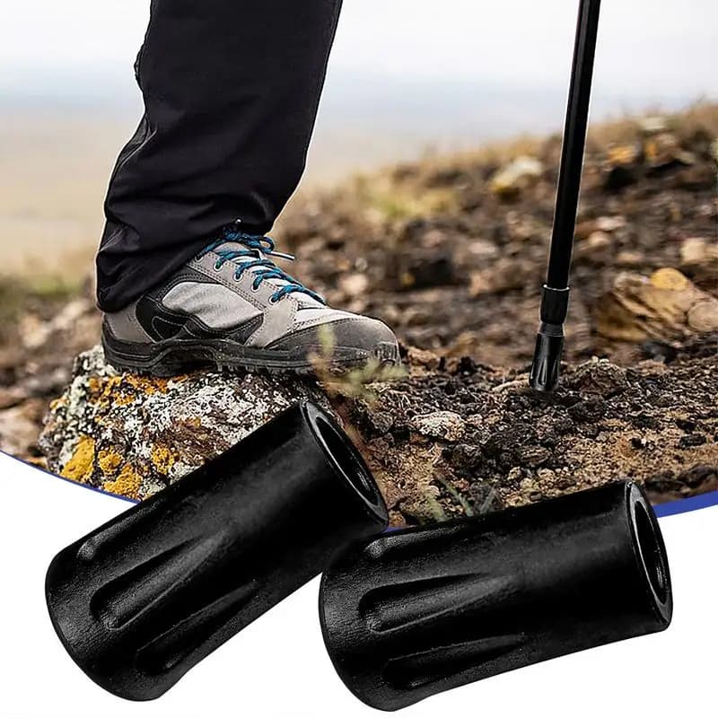 Punte per bastoncini da trekking Punte per bastoncini da passeggio Accessori Punte per bastoncini da trekking Protezioni di ricambio 2 punte antiscivolo per bastoncini da trekking