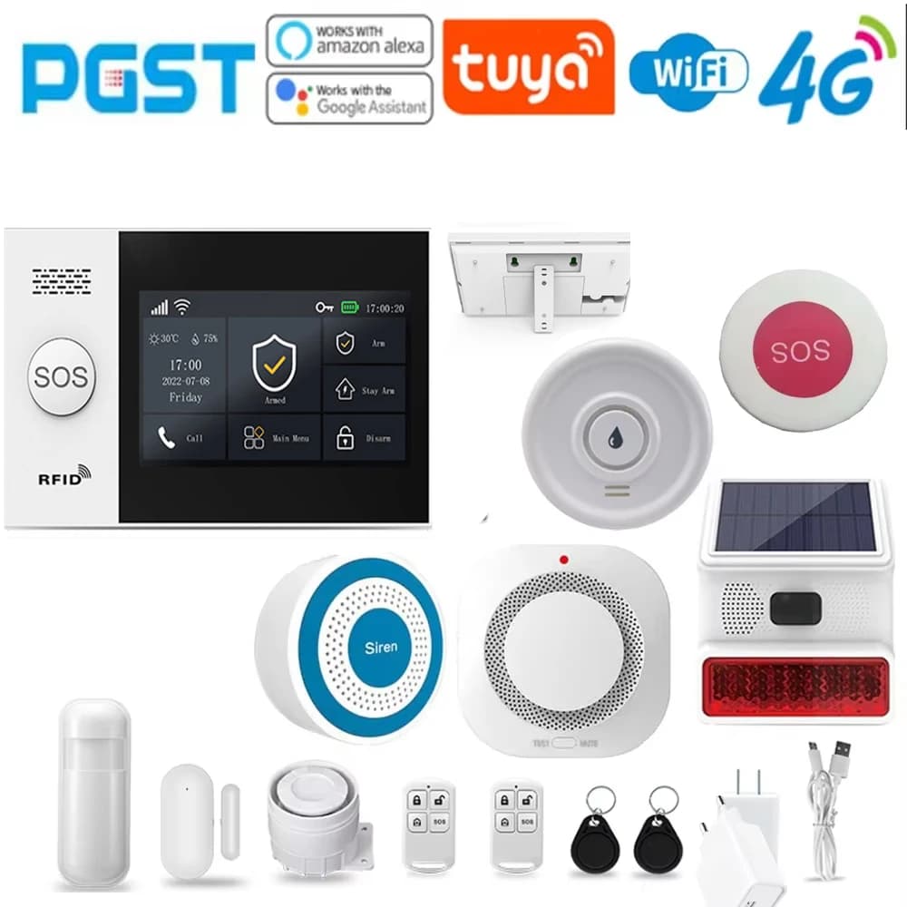 Pannello e kit di allarme WIFI 4G, adatti per sensori mobili intelligenti, dispositivo di allarme intelligente, allarme antifumo, PG-107