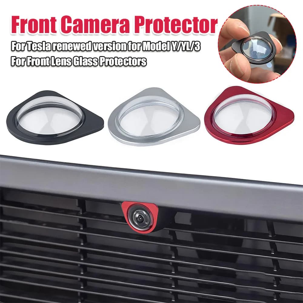 Protezione per Lente Telecamera Anteriore, Resistente a Graffi e Cadute, Kit Protettivo per Tesla Model Y/3 2025-2026 Model YL