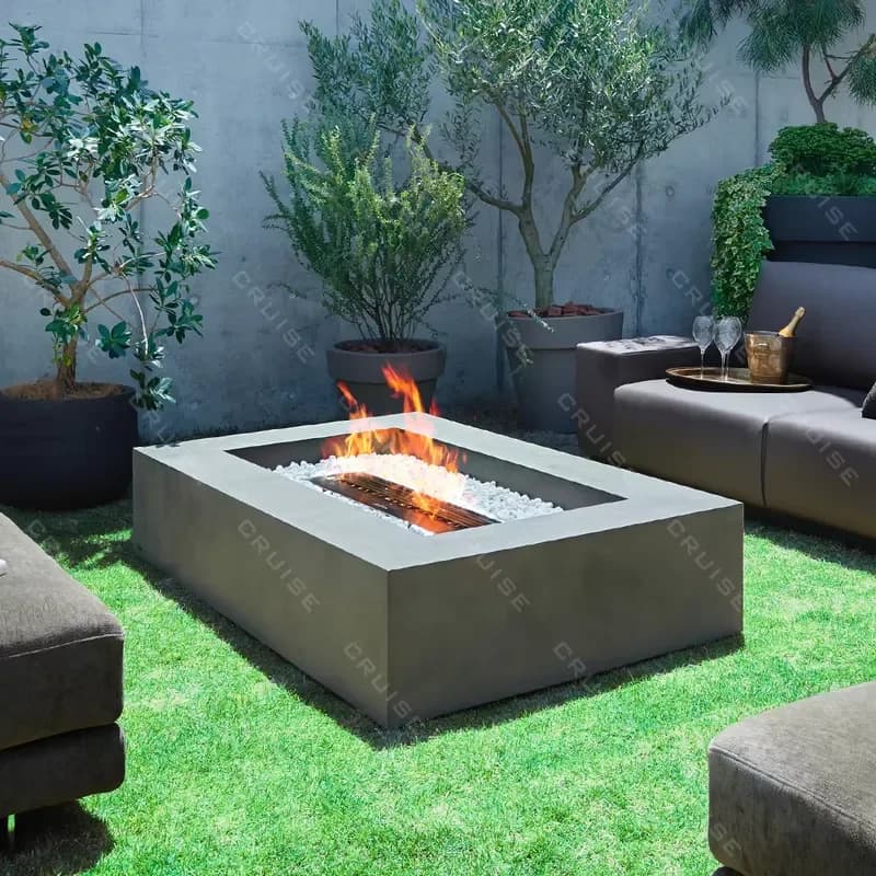 Cruise 1000x600mm Gas Stove Table Outdoor BBQ Grill Freestanding Fire Pit Patio Cooking Burner Custom Core for Garden Camping