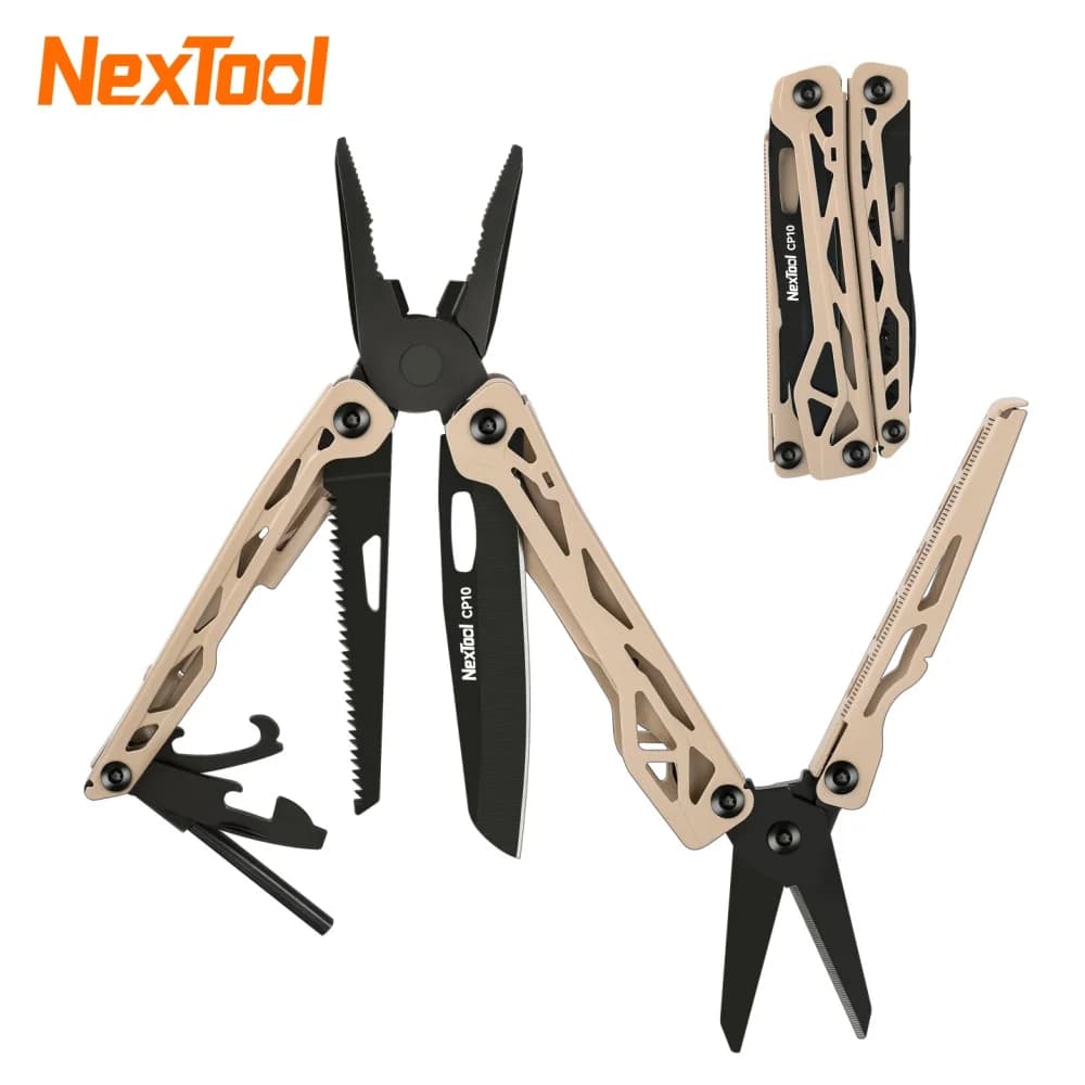 Pinze Multifunzione NexTool CP10 per Campeggio, Coltello, Attrezzi per Sopravvivenza all'Aperto, Pinze Pieghevoli, Forbici, Kit Multiuso