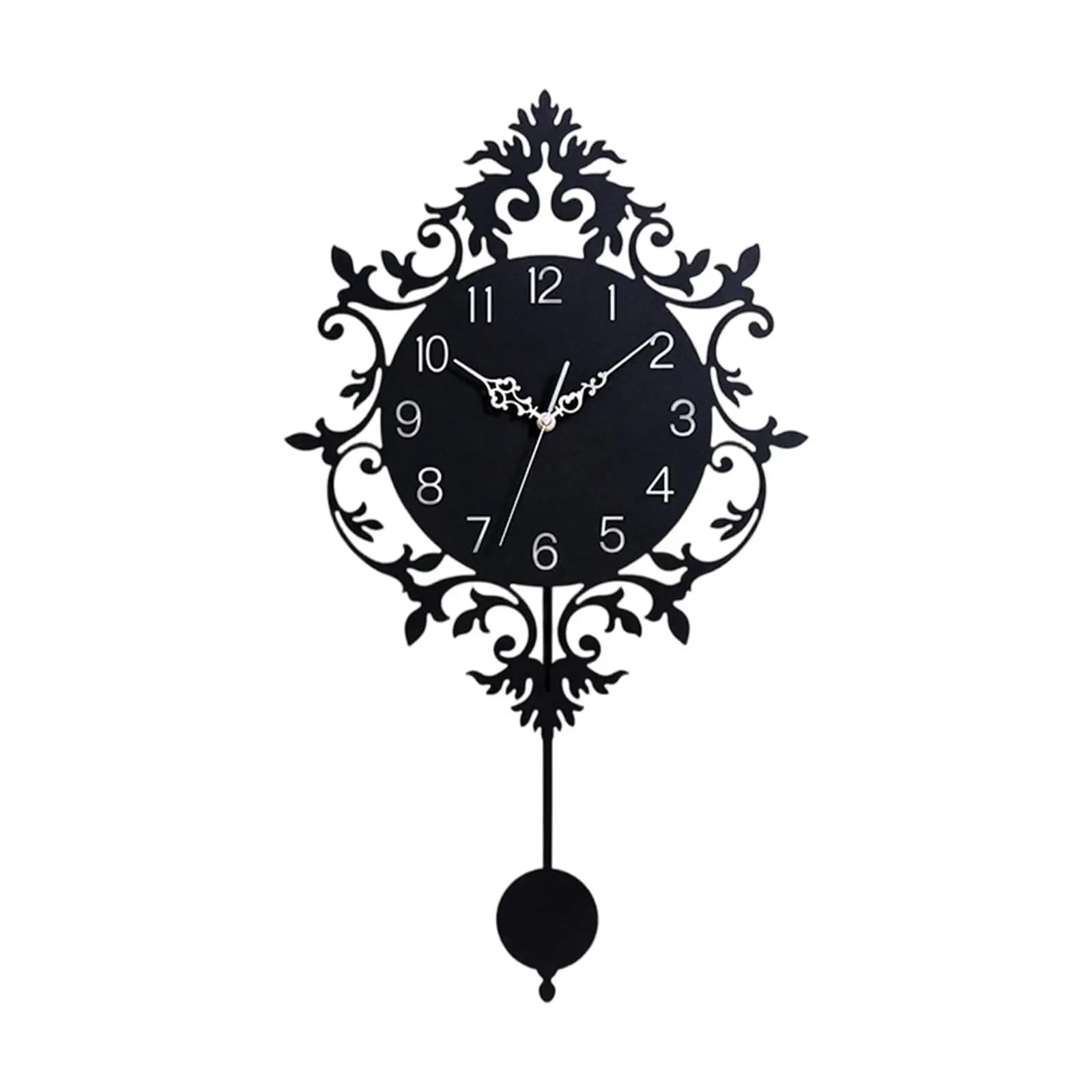 Orologio da parete con pendolo, elegante, rotondo, acrilico, orologio decorativo silenzioso, ornamento da parete per la cucina della camera da letto studio