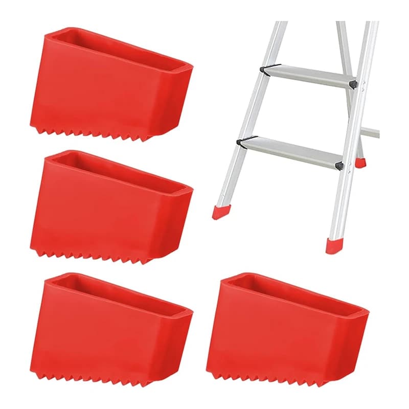 4 Pezzi Copri Piedi per Scala, Coperture Versatili per Gambe di Scala, Cuscinetti Antiscivolo in Gomma, Guaine Isolanti per Piedi