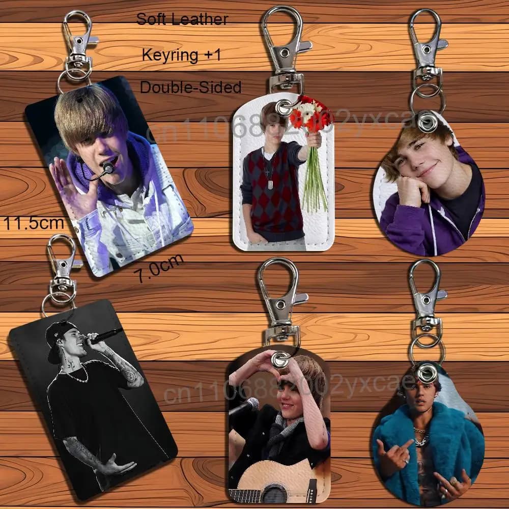 Portachiavi con custodia protettiva per chiave di sicurezza Young Memories Baby Justin Bieber JB, ideale come regalo.