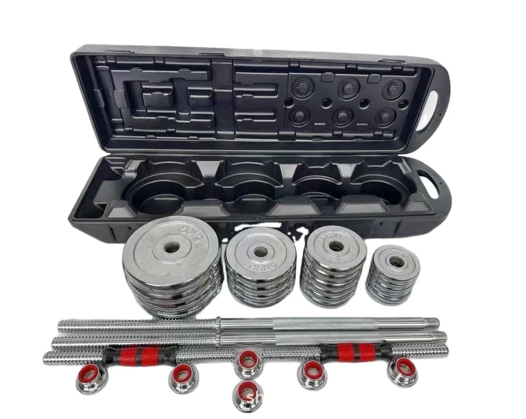 2026 Complete 50kg Adjustable Dumbbell and Barbell Set Home Use Strength Training Fitness Kitpromote sales