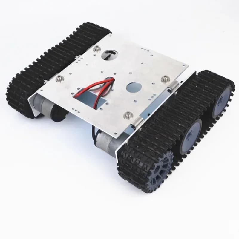 Telaio in lega di alluminio adatto per chassis di robot cingolato RC, kit di assemblaggio Arduino con alimentazione DC9-12V