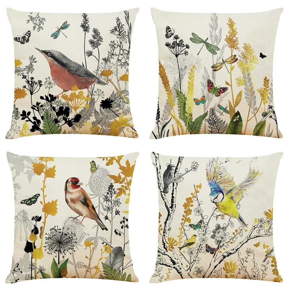 Pianta verde tropicale foglie di foglie uccello cuscini decorativi cuscino per divano casa soggiorno Decor federa