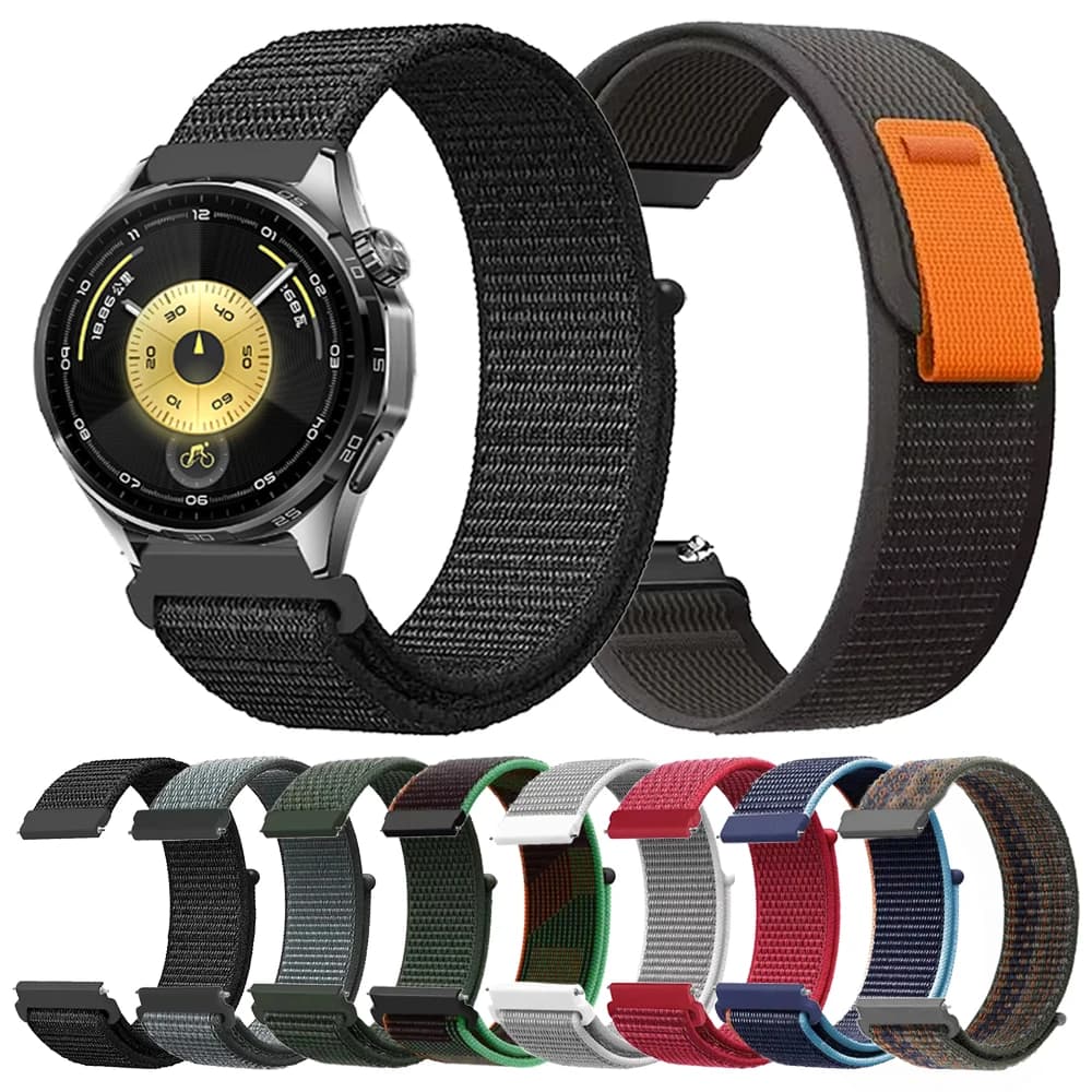 Cinturino sportivo in nylon 20mm 22mm per HUAWEI WATCH 5 4 Pro/GT6 5 Pro GT6 GT5 GT3 46mm 42mm Sostituisci cinturino per Garmin Venu 3 4