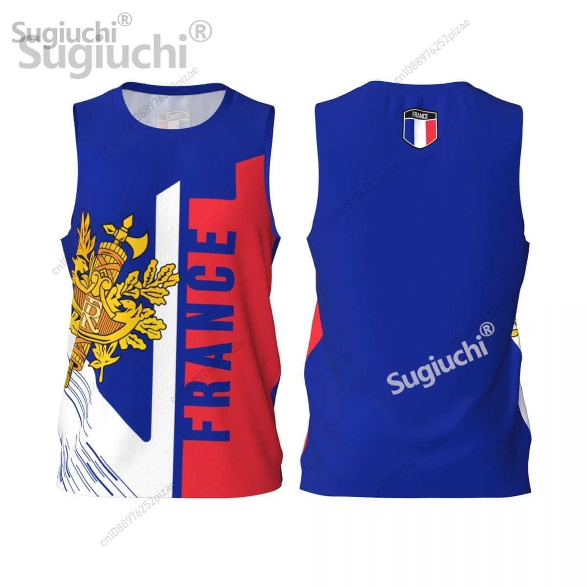 Magliette sportive con nome e numero personalizzati, bandiera 3D della Francia, abbigliamento da uomo traspirante per basket, corsa, fitness.