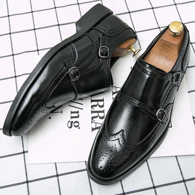 Classic Dress Shoes Men Trend Casual Business Office Leather Shoes For Men Large Size 48 Social Party Formal Brogues Shoes Male