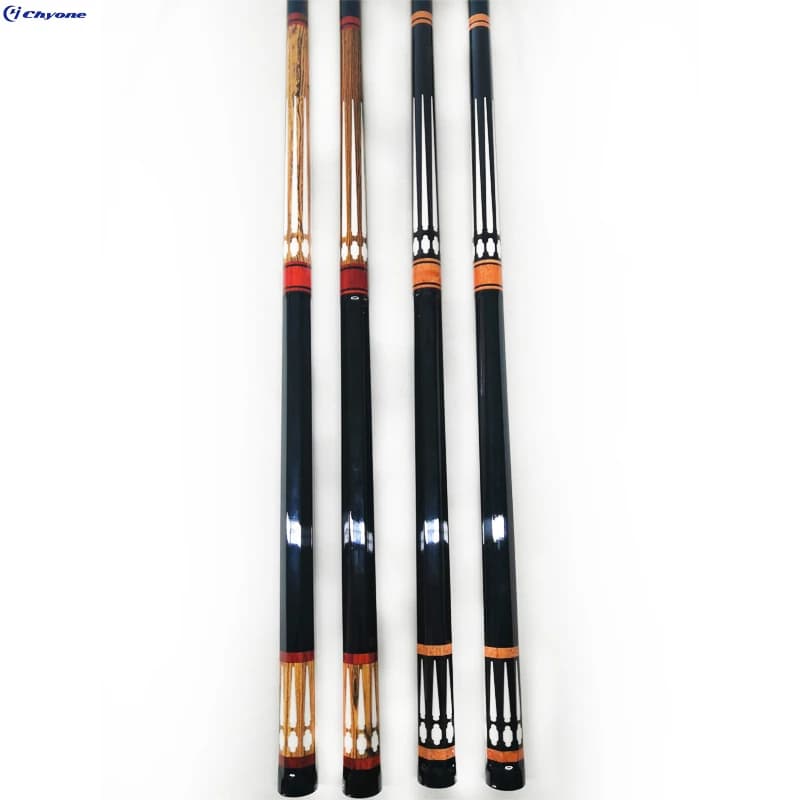 12/14mm 8 Points Ebony Wood Spliced Square Core Butt Octagon Shape Grip Inlay Carom Cue Handmade Pool Cue 147cm 520-535g