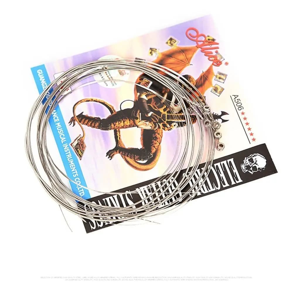 A506SL A506 Corde per chitarra elettrica Corde per chitarra elettrica in lega di nichel super leggere Suono chiaro E (1°) - (6°)