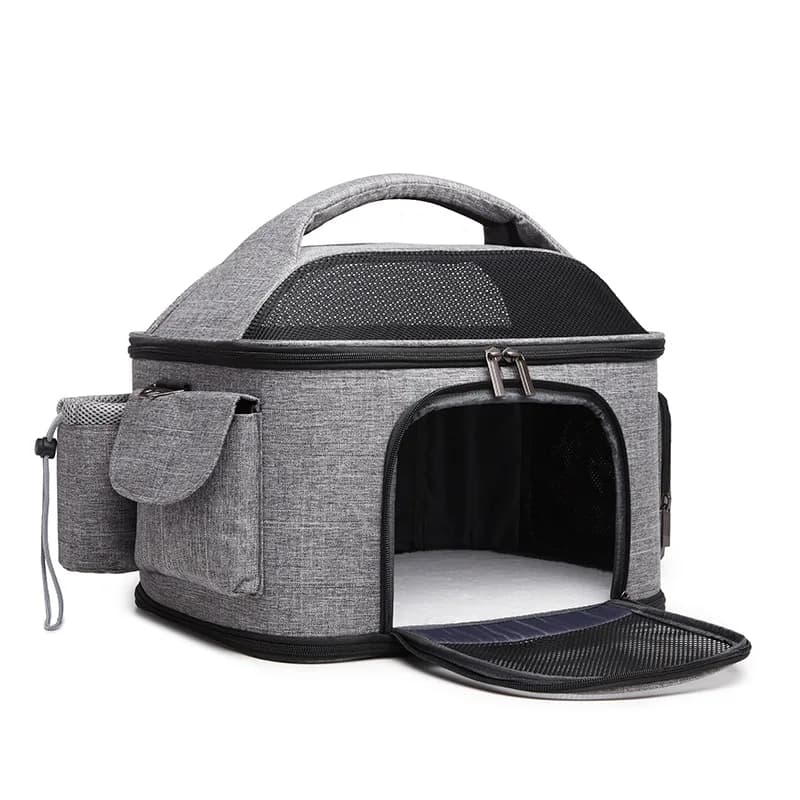 Large Capacity Cat Travel Carrier Bag for Outdoor Use Breathable Shoulder Bag Carrying Folding Outgoing Walking Pet Supplies