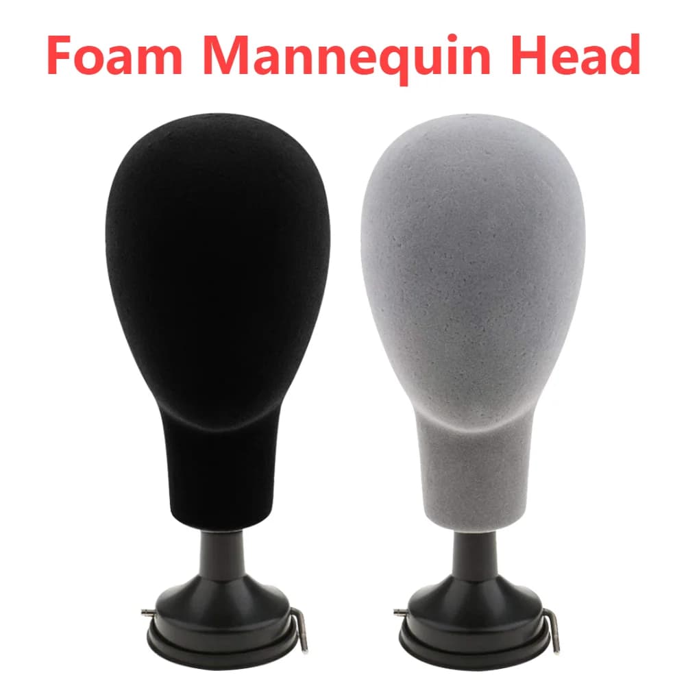 Foam Mannequin Head Model Cap Hat Wig Glasses Display Stand Rack Female Male EPS Flocking Foam Manikin Head Foam Mannequin Head
