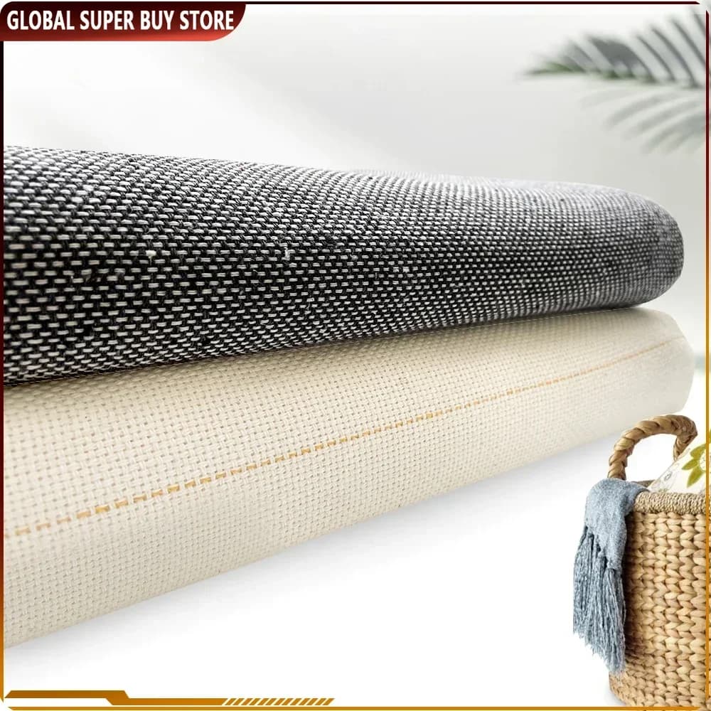 1.5x4m Tufting Cloth with Yellow Marked Lines for Rug Tufting DIY Monk Cloth Rug Tufting Kit for Punch Needle Rug Hooking