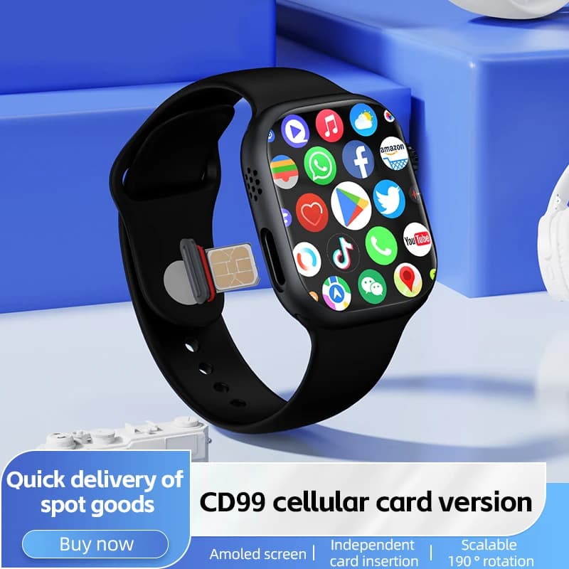 New Smartwatch CD99 4G Android 180 of 2026 ° Smartwatch with Rotating Camera, AMOLED Screen, Slot SIM, GPS, WiFi, Cardiaca Frequency Monitoring, Waterproof
