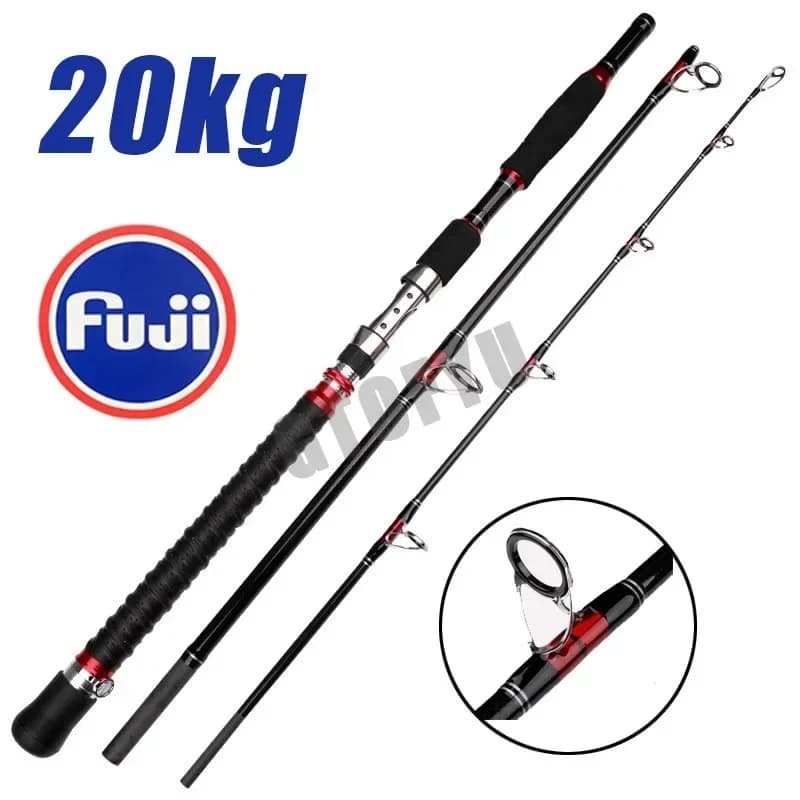 Canna da Pesca Telescopica Portatile 1.8m 2.1m, Canna da Traina Robusta in Carbonio, Canna da Surfcasting Veloce, Asta da Viaggio Nuova