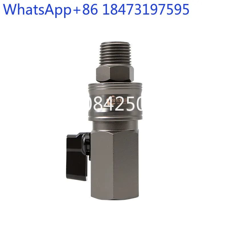One-inch big wind gun quick connector straight connector switch with valve type 3 sealing rings large flow and wear resistance