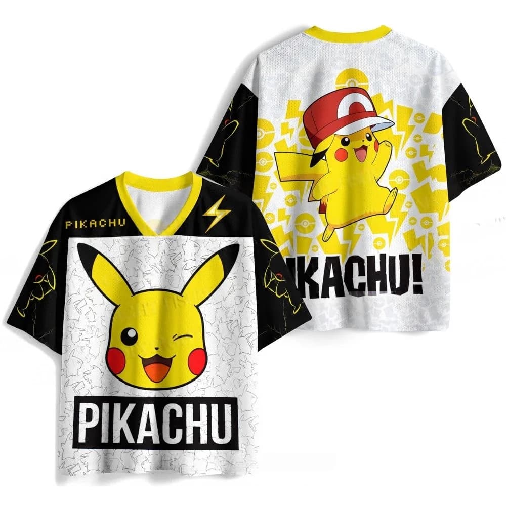 Summer 2026 Pokemon Pikachu "Little Smart Hat" Baseball Suit Themed 3D Print Breathable Quick Drying T-shirt