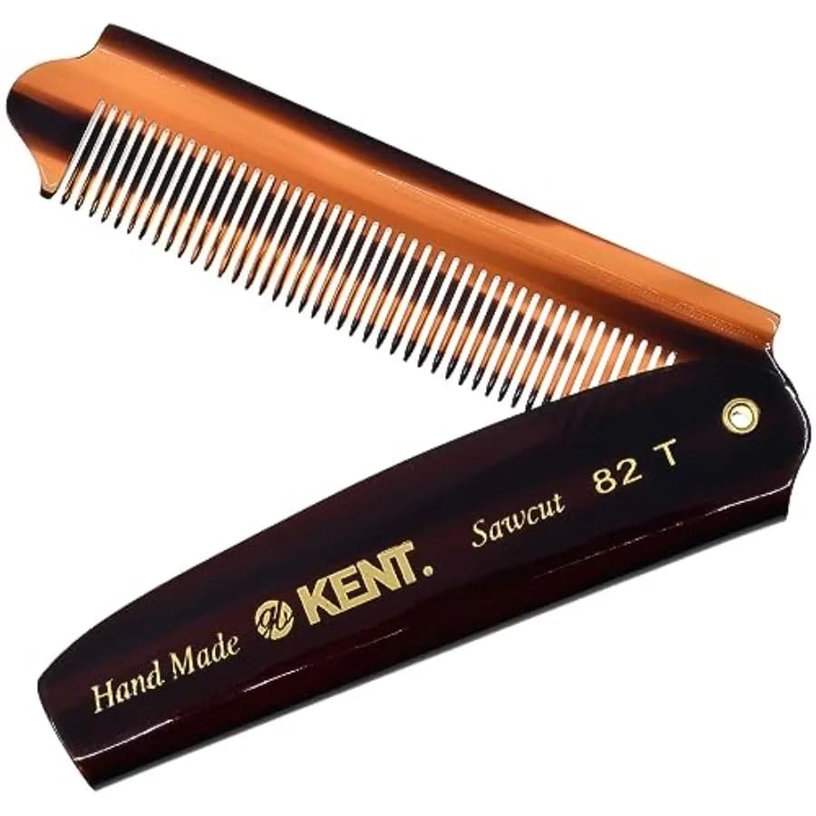 Pocket Combs Kent 82T Handmade for Men, Fine tooth combs for Hair, Barba or Musk, for Daily Care and Styling