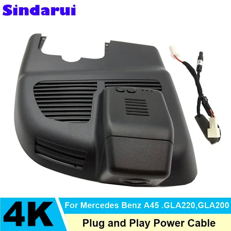 4K Plug and Play Car DVR Wifi Dashcam Double Camera Lenten For Mercedes-Benz A45 CLA220d W117 2017 GLA220 GLA260 Auto Left Guide