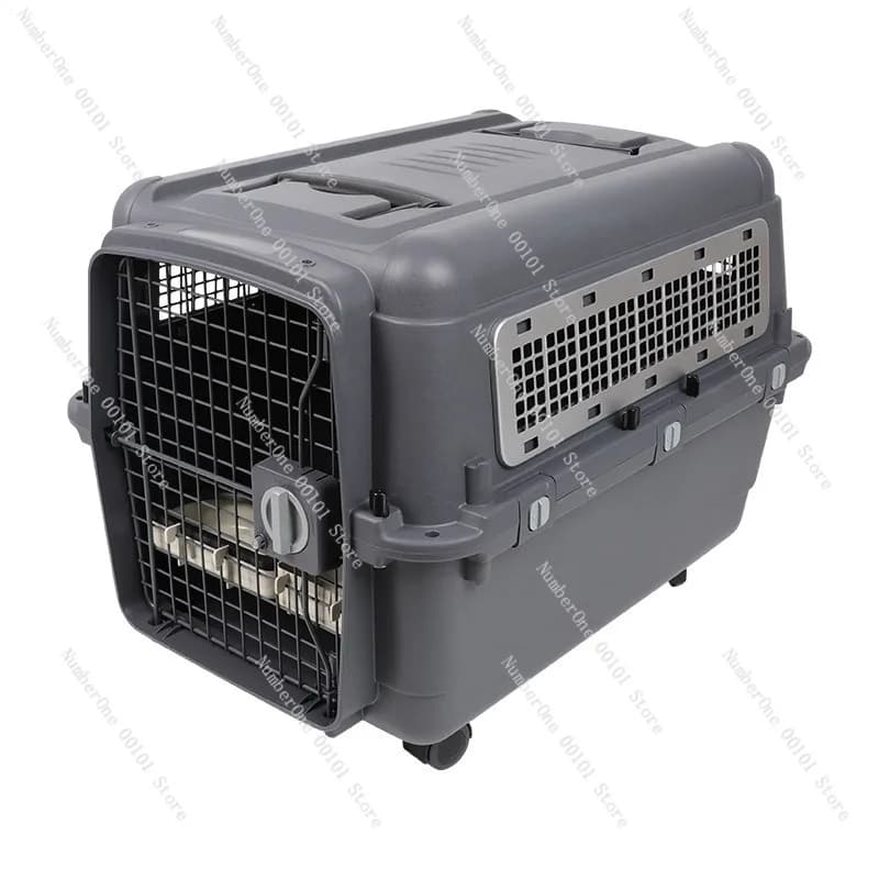 Trasportino da Viaggio per Cani Approvato per il Trasporto Aereo, Gabbia Rigida Portatile Sicura per Auto e Voli
