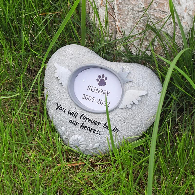 Pietra commemorativa creativa in resina per cani, gatti e piccoli animali domestici, lapide, targa commemorativa, articolo artigianale.