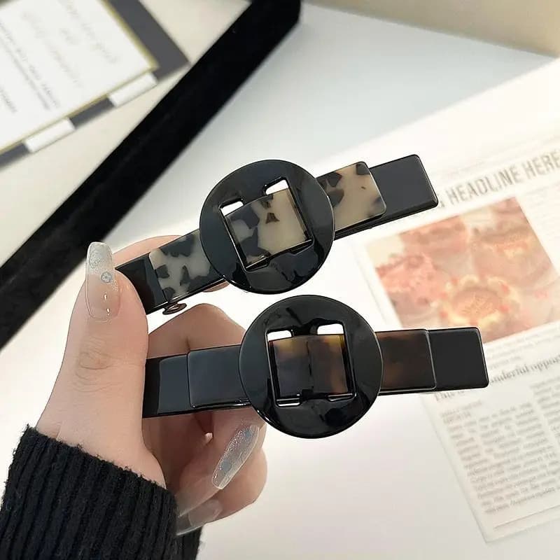 Mollette per capelli alla moda in tartaruga Fermagli per capelli personali in acetato Fibbia unica Mollette francesi Porta capelli Accessori antiscivolo